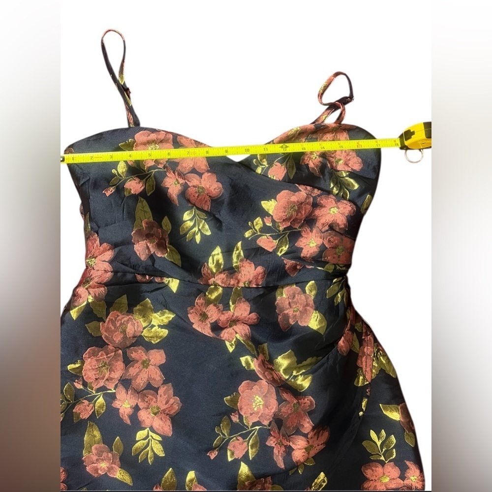 Lulus M Garden Gala Navy Blue Floral Jacquard Skort Romper - Picture 13 of 15